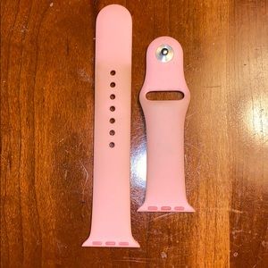 Pink Silicone Apple Watch Band